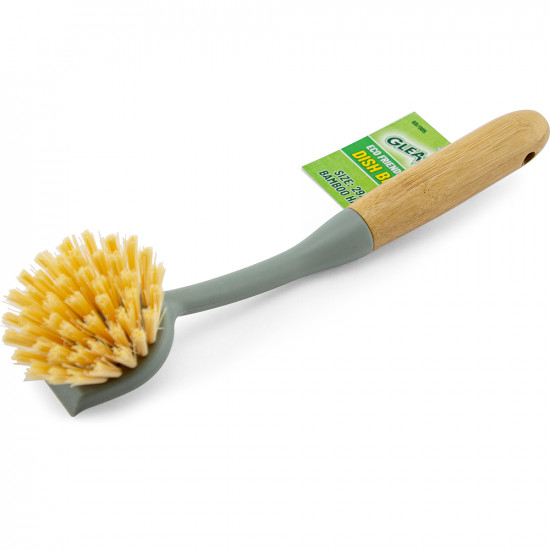 Dish Brush Round Eco Friendly Bamboo Handle 29x7cm 1pc/24 image