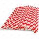 Party Straws Paper Striped 6x260mm 250pc/20 STRAWS image
