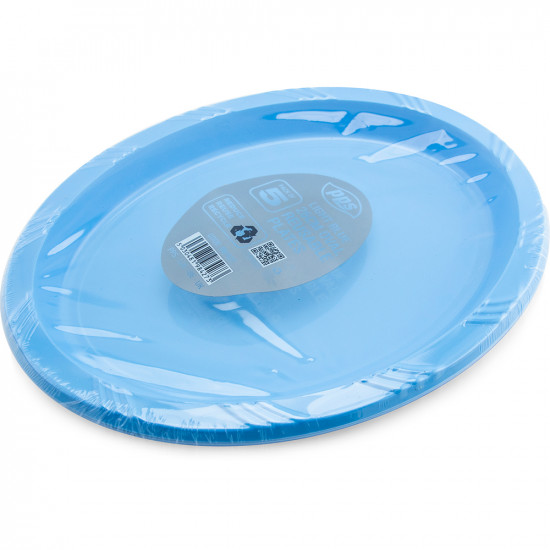 Plates Plastic Oval Light Blue 26cm 5pcs/30 PLATES & BOWLS, PLASTIC PLATES image